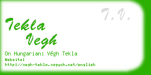 tekla vegh business card